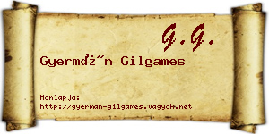 Gyermán Gilgames névjegykártya